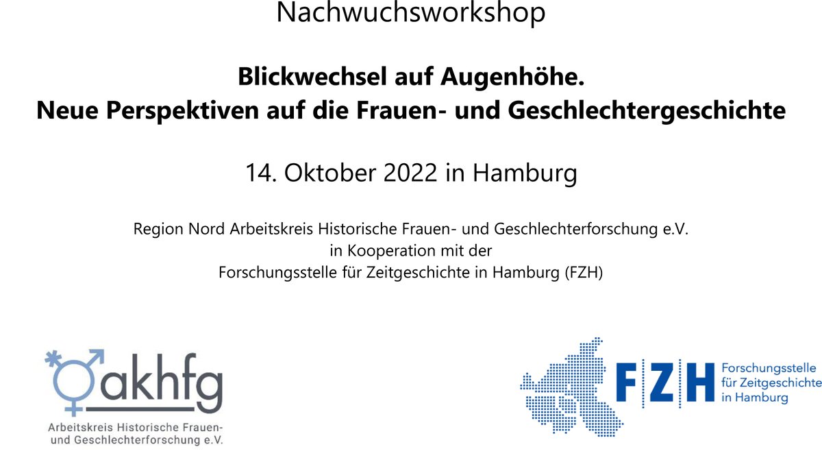 fzh_Hamburg's tweet photo. #callforpapers und herzliche Einladung an Promovierende: Neue Perspektiven auf die Frauen- und #Geschlechtergeschichte. Workshop des #AKHFG am 14.10. bei uns @fzh_Hamburg. Bewerbungsschluss 15.5. Alle Infos➡️https://t.co/qhqzkiexmW
#genderhistory #frauengeschichte @k_heinsohn https://t.co/kAiDCcUXI1