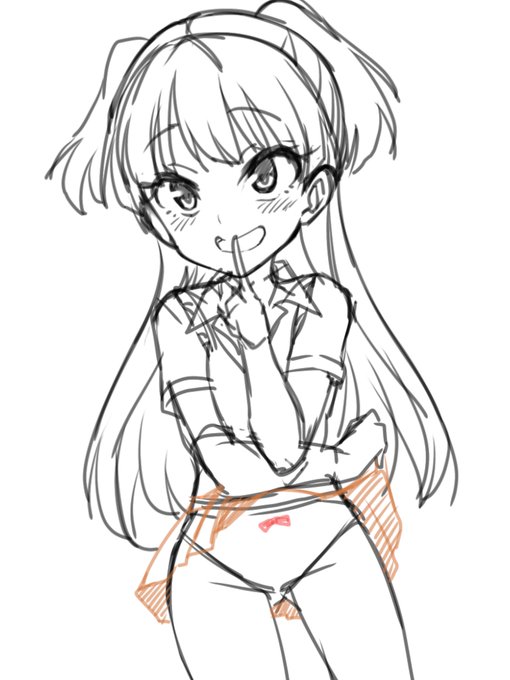 ぱんつ見せてくれる莉嘉ちゃんラフ 