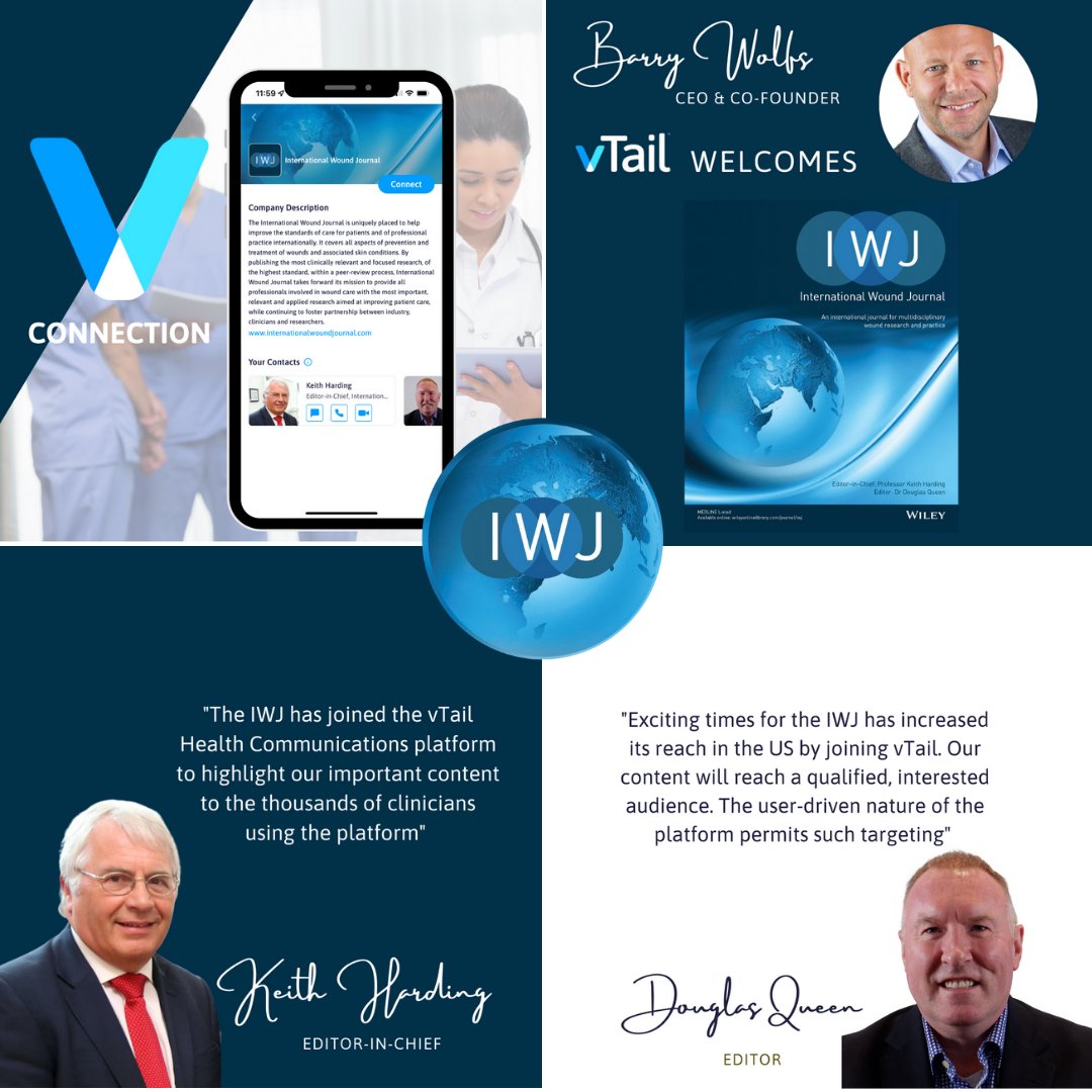 At the IWJ, our goal is to share our publications internationally. We are pleased to announce joining the vTail platform where sharing and collaboration are made easy. For US-based wound care clinicians, find out more at vtail.co.
<a href="/IntWoundJournal/">International Wound Journal</a> <a href="/Editor_IWJ/">Editor International Wound Journal</a>