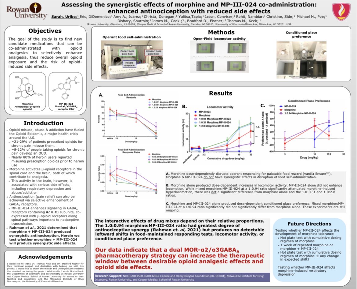 keck_lab's tweet photo. Keck Lab M.S. student Sarah Uribe will be presenting at poster board B37 today! #ASPET22 #ExpBio https://t.co/DboN1A5qY0
