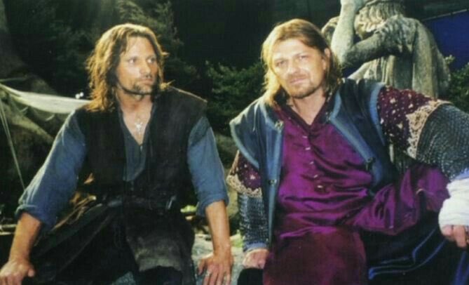aragorn + boromir behind the scenes <3