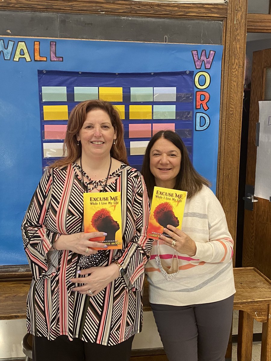 We have our copies of <a href="/ClariseBrooks/">Clarise</a> book “Excuse Me While I Live My Life”!  We’re so excited!  Go get yours. With <a href="/Jamie_Salisbur3/">Jamie Salisbury</a>