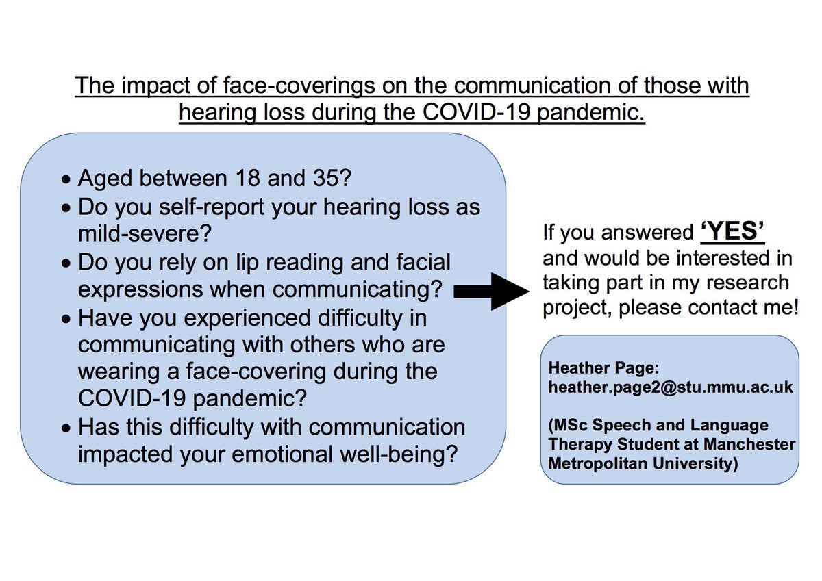 heatherempage's tweet photo. Research Project 😷 #hearingloss #hardofhearing #deaf #facecoverings #masks #COVID19 https://t.co/Y8lDbwVmvX