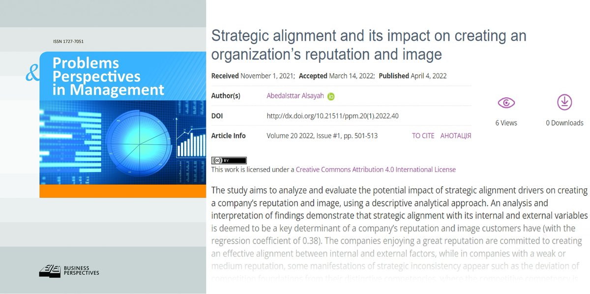 PPM_Journal's tweet photo. 🔗 https://t.co/lovcRjHgRA
📘 Strategic alignment and its impact on creating an organization’s reputation and image
👤 Abedalsttar Alsayah
#externalalignment #ideology #intermittentalignment #internalalignment #marketing #organizationsbusiness #strategy #structure https://t.co/2h33GPqCcX