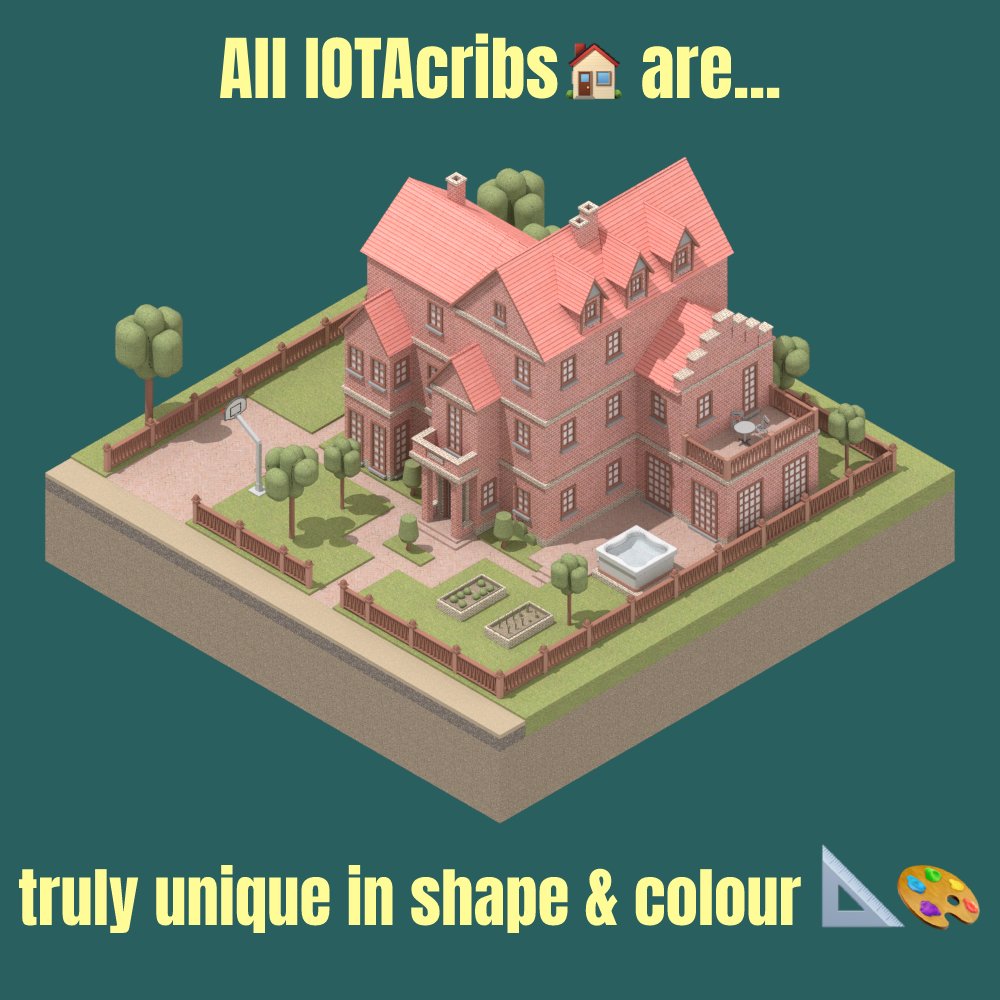 iotacribs's tweet photo. Let's talk about #IOTAcribs🏠...

Every crib is truly unique in shape &amp; colour 📐🎨

They are collectible in different ways:
sizes, styles, themes, accessoires🏀, numbers🤪🙃 ...

#IOTA | #NFT | #Soonacity🏙️ | #Soonaverse https://t.co/yux4sUpJT7
