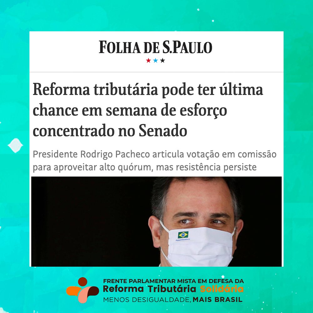 frentetribsolid's tweet photo. A iniciativa vem sendo considerada como a última chance de a proposta que unifica os tributos sobre o consumo ser aprovada ainda neste ano.
Leia matéria na íntegra: https://t.co/7bdlPQuAci
Fonte: @folha https://t.co/c9xcwh3HAb