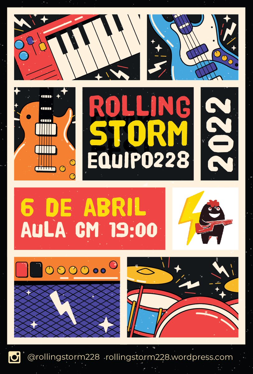 En #RollingStorm ya estamos listos para darlo todo este miércoles 06/04 en la presentación de nuestra agencia en <a href="/aulaCM/">Aula CM - Escuela de Comunicación y Marketing</a> <a href="/estherrsp/">Esther Ramos</a>  <a href="/jordisanildefon/">Jordi San Ildefonso</a>   #Equipo228 #Únetealatormenta 🤟⚡️