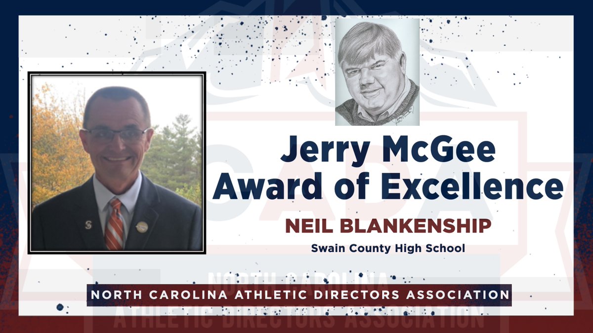 NCADA1970's tweet photo. Congratulations To Neil Blankenship From Swain County High School ~ Winner of The 2022 Jerry McGee Award of Excellence! #NCADACONF22 https://t.co/CoshRJOaHi