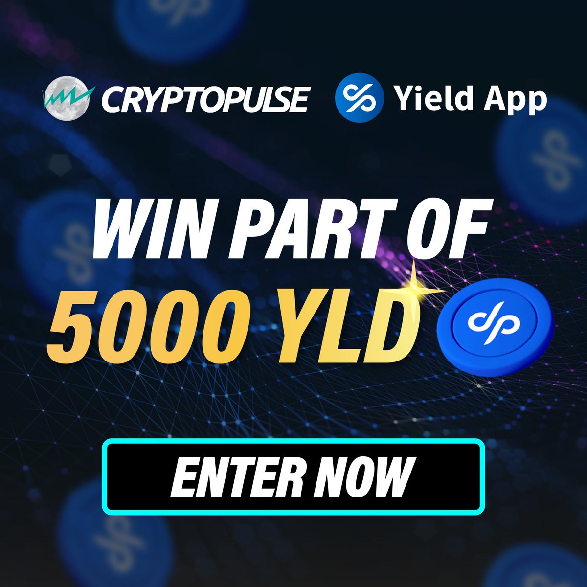 💰 EPIC #CRYPTO GIVEAWAY 💰 Win part of 5000 $YLD tokens in week 3 of the @crypto_pulse #giveaway Enter here: welcome.yield.app/cryptopulse/?u…+ Good luck 🍀