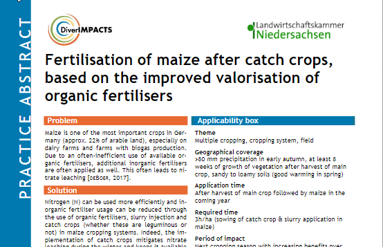 DiverIMPACTS's tweet photo. Practice Abstract about stabilizing maize yields and reducing nitrate leaching through combining catch crops and organic fertilizer injections 🌱 🌽
📄 Find the document here: https://t.co/SLk9uCLide
#multiplecropping #cropdiversification #catchcrops #maize #DiverIMPACTSPA https://t.co/11eLyqcKQZ