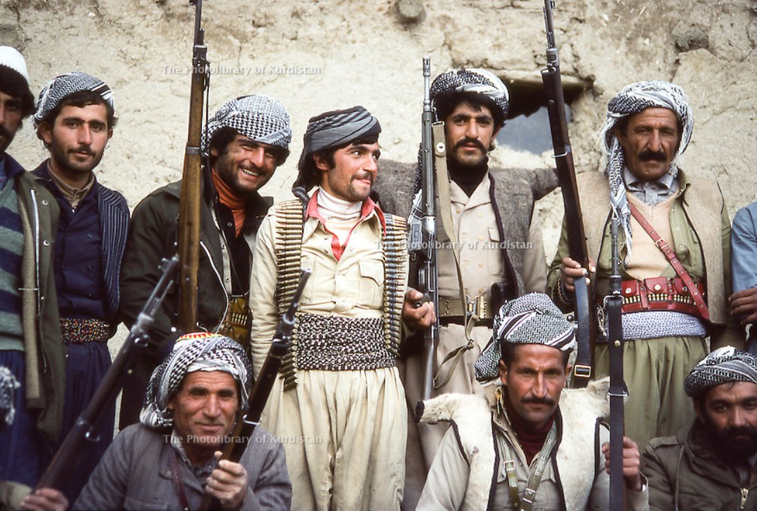 Peshmergas of PDKI during the armed struggle against the new formed regime, eastern Kurdistan 1981.