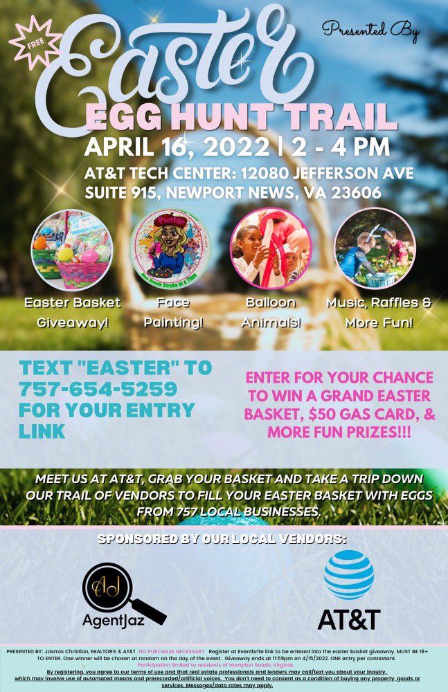 Darius Barnes (@dariusbarnes_) on Twitter photo The kids are going to love this one🐰..Save the date 4/16/22 and swing by Tech Center for the fun and great plans that AT&T has to offer 😁😁<a href="/dmwilliams757/">Denzel Williams</a> <a href="/missyprado2021/">Missy Prado</a> <a href="/ToonicaSSR/">Toonica Williams</a> @ATT_JHardy <a href="/MREntertainme15/">MR Entertainment(BRIAN LANGFORD) #attemployee</a> <a href="/cjay0908/">Charmaine Johnson</a> <a href="/DaleB1/">Dale S. Brown</a> <a href="/404girl/">Betsy Francis</a> The kids are going to love this one🐰..Save the date 4/16/22 and swing by Tech Center for the fun and great plans that AT&T has to offer 😁😁<a href="/dmwilliams757/">Denzel Williams</a> <a href="/missyprado2021/">Missy Prado</a> <a href="/ToonicaSSR/">Toonica Williams</a> @ATT_JHardy <a href="/MREntertainme15/">MR Entertainment(BRIAN LANGFORD) #attemployee</a> <a href="/cjay0908/">Charmaine Johnson</a> <a href="/DaleB1/">Dale S. Brown</a> <a href="/404girl/">Betsy Francis</a>