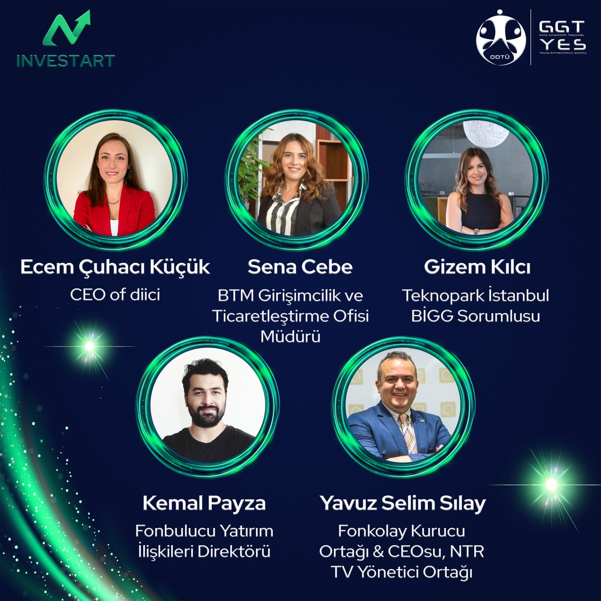 17 Nisan'da gerçekleşecek olan Demo Day'de yer alacak ön eleme jüri ekibimiz alanında yetkin olan mentorlerden Ecem Çuhacı Küçük, Sena Cebe, Gizem Kılcı, Kemal Payza ve Yavuz Selim Sılay'dan oluşuyor. Katkılarından dolayı jüri ekibimize çok teşekkür ederiz.