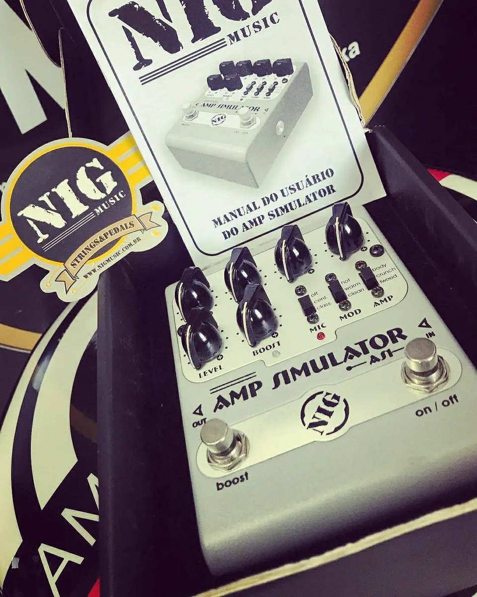 NIGmusic's tweet photo. O Amp Simulator @NIGmusic @GNI_Music é um poderoso simulador capaz de reproduzir os sons dos principais amplificadores do mercado. Pedal indispensável para quem não pode levar seu amp preferido em shows, ensaios, workshops. #ampsimulator #as1 #nigmusic #gnimusic #nigpedals https://t.co/upYHaLralQ