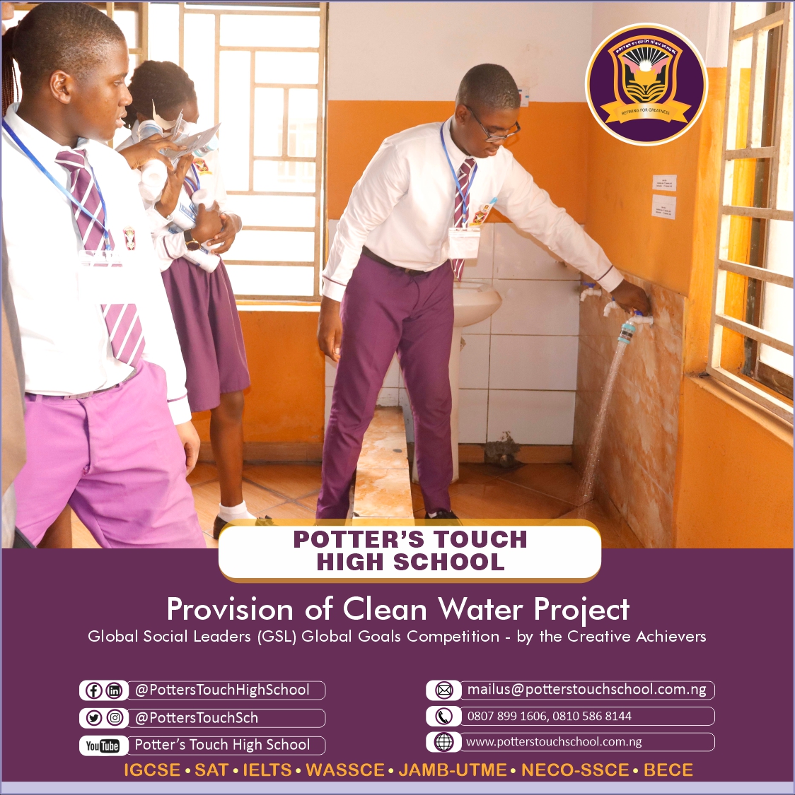 potterstouchsch's tweet photo. Our Year 11 students who are participating in the GSL #GlobalGoals competition are providing drinking water, filters, refillable dispenser bottles, manual water dispensers, to some schools in their community.  #sustainabledevelopment #gsl2022 #pths  #refiningforgreatness https://t.co/TUC67e4Rcb