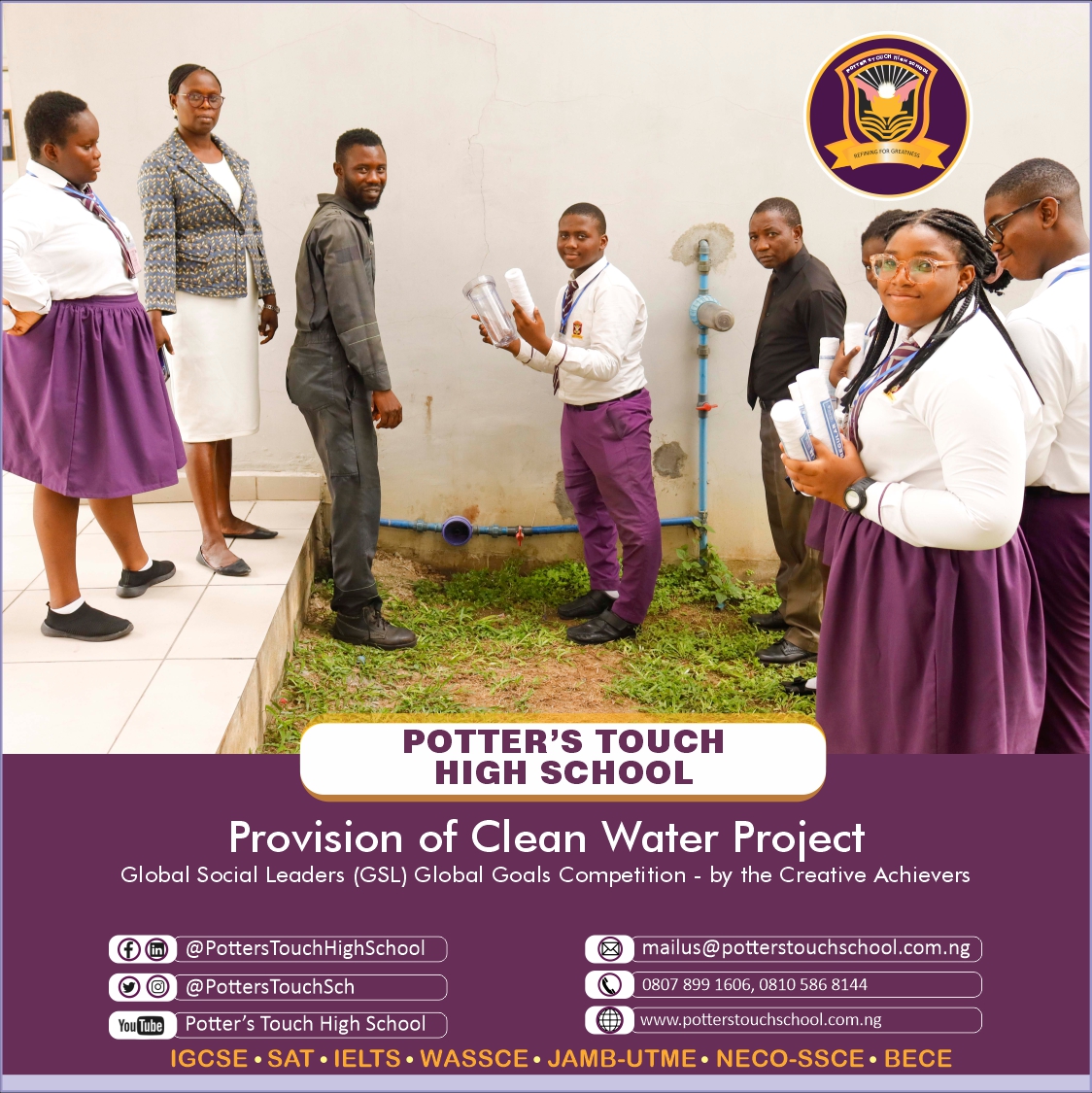 potterstouchsch's tweet photo. Our Year 11 students who are participating in the GSL #GlobalGoals competition are providing drinking water, filters, refillable dispenser bottles, manual water dispensers, to some schools in their community.  #sustainabledevelopment #gsl2022 #pths  #refiningforgreatness https://t.co/TUC67e4Rcb
