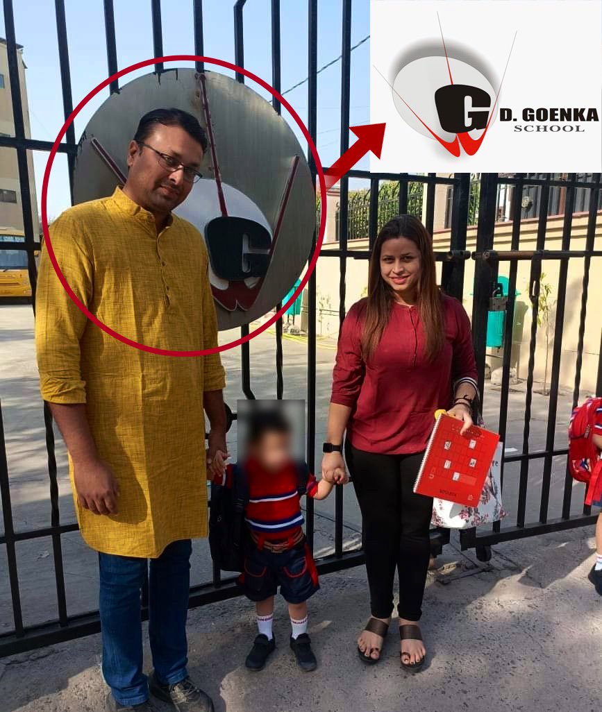 AdityaGoswami_'s tweet photo. Aam Aadmi Party MLA from Kirari Vidhansabha, Rituraj Jha promoting CM Arvind Kejriwal’s Delhi Model of Education by enrolling his son into a Private School. https://t.co/lRfi1hxfLl