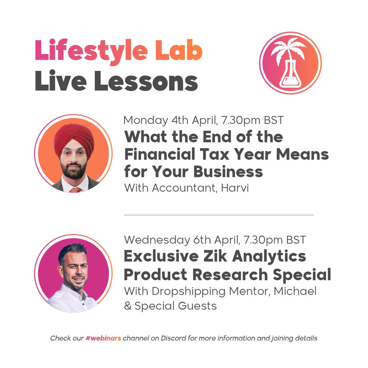 lifestylelab_io's tweet photo. 2 big webinars coming up this week! 

Tonight kickstarts with @ZmartlyL 🧠

Wednesday with @ZIKAnalytics 🚀 https://t.co/gLXYzxr58A
