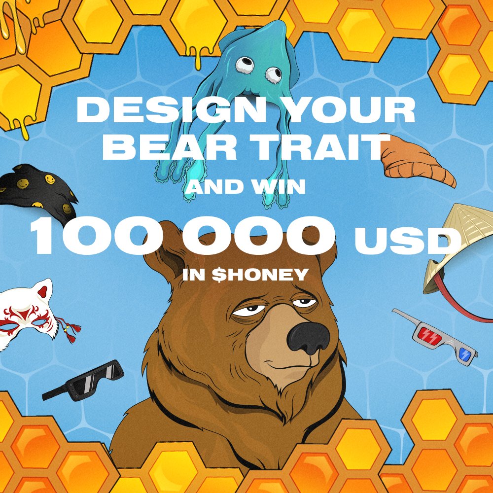 FancyBearsMeta's tweet image. NFT 2.0 COMPETITION🚀

👨‍🎨Become Fancy #NFT Artist
🎁Prize: 100k USD in $HONEY

1⃣Design a new Trait for NFT 2.0. Any trait (eyes, lips, clothes, hat, ears) can be created!
2⃣Put your trait on this Fancy Bear drive.google.com/drive/folders/…
3⃣Tweet your design &amp;amp; use #TraitSwap #FancyBears