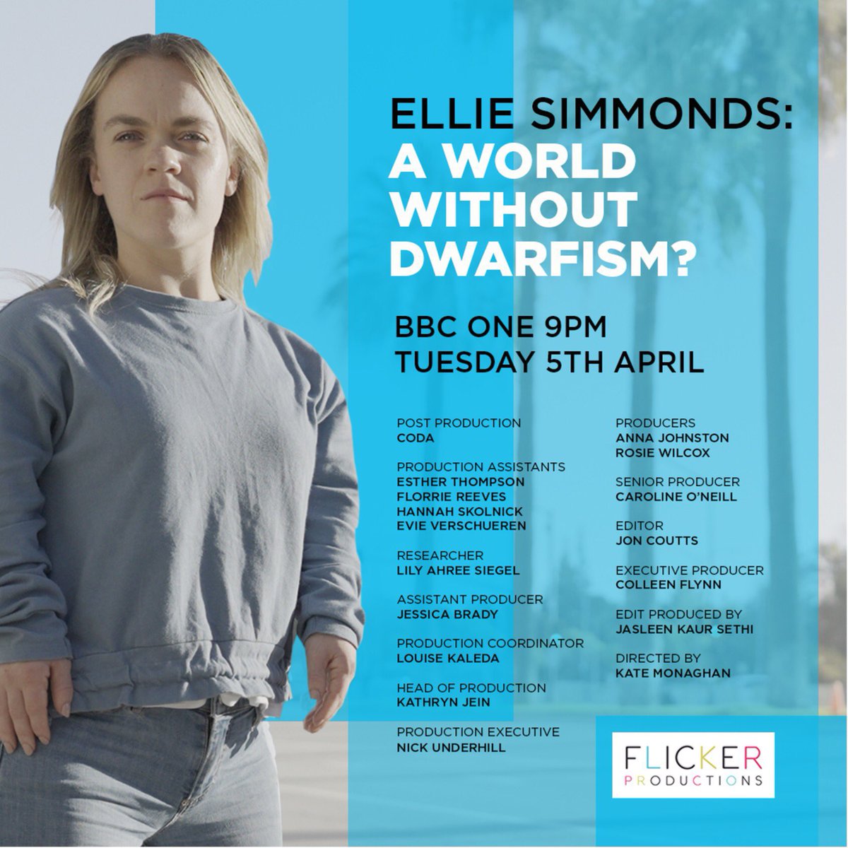 CazzONeill's tweet photo. Last year I had the pleasure of working with @katiekatetweets @jkbrady90 and @lilyahreesiegel across this @Flicker_Tv documentary with the wonderful @EllieSimmonds1 

Screening tomorrow, 9PM BBC ONE - do tune in. https://t.co/UuP3EQ5yoW