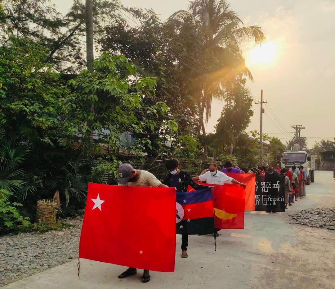 Anti-military Dictatorship marching rally was staged by locals in Kalay Town, Sagaing Division as 421st day of protest.

#2022Apr4Coup
#BURMAAct2021 #PressureCongress
#HearTheVoiceOfMyanmar