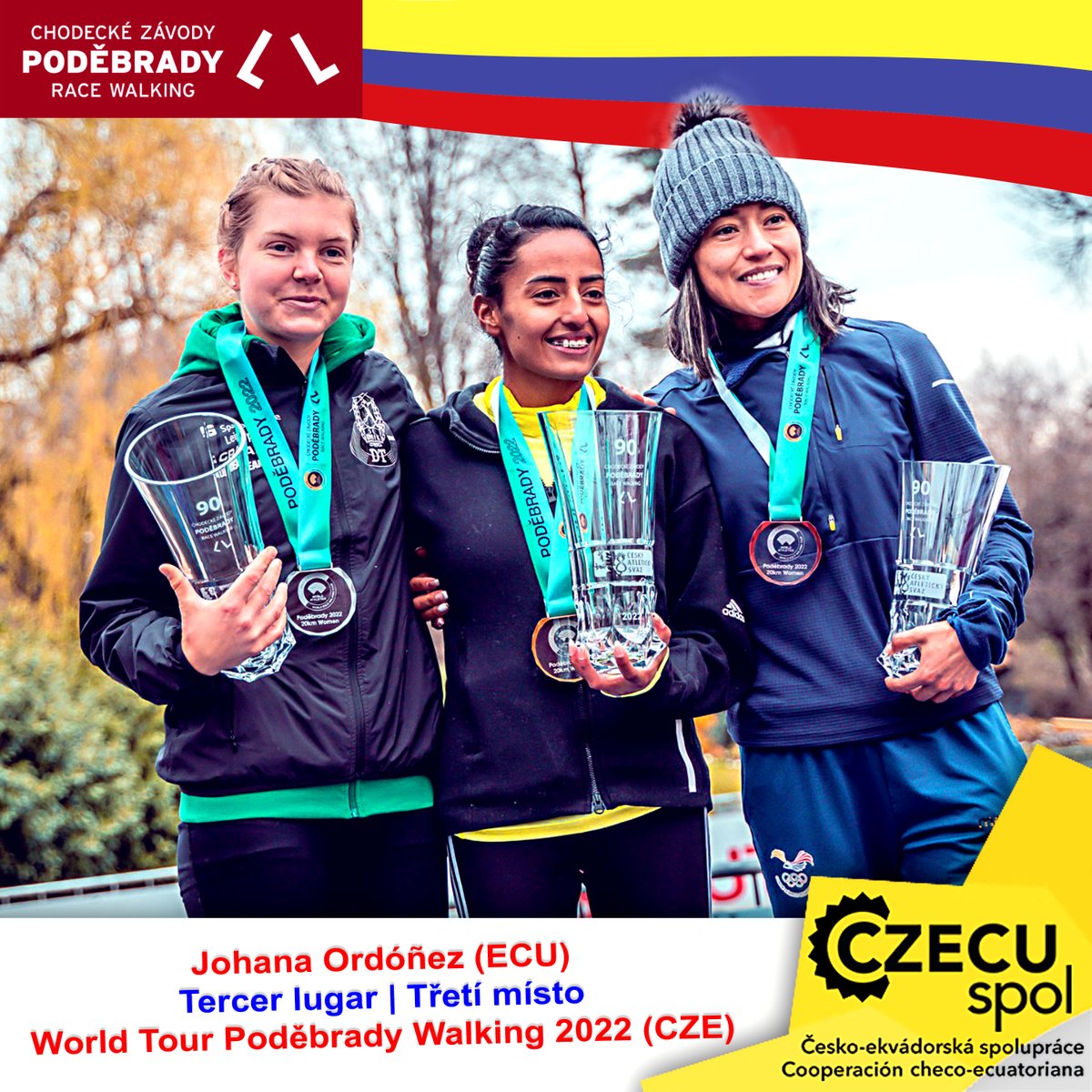Medalla de Bronce para Ecuador | La deportista ecuatoriana Johana Ordóñez obtuvo la medalla de bronce en la carrera 20km marcha en  Podebrady, República Checa, el pasado 2 de Abril. Compartimos el triunfo de Johana con mucho orgullo.

#EnPraga