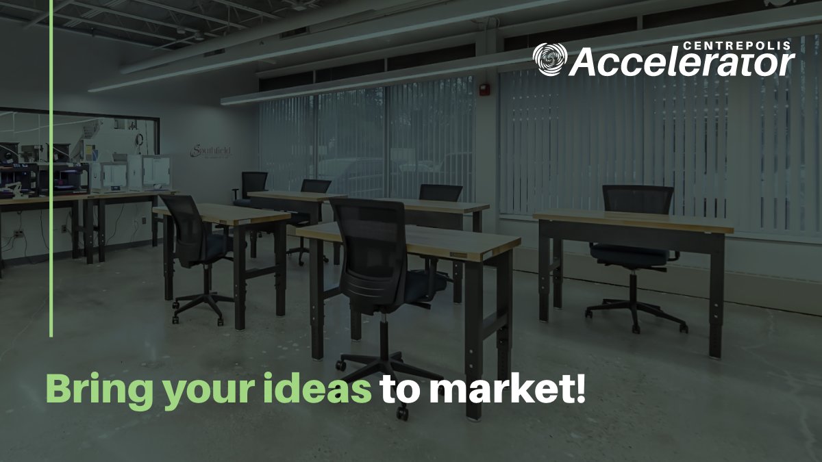 CentrepolisXLR8's tweet photo. Centrepolis Accelerator has what you need to succeed. From mentors to workspace, and a dedicated lab with cutting-edge technologies. Find the resources you need here! https://t.co/EZKza9LGPO #accelerator #michigan #michiganmade #programofferings #success #manufacturing https://t.co/N7KnS9CVrX