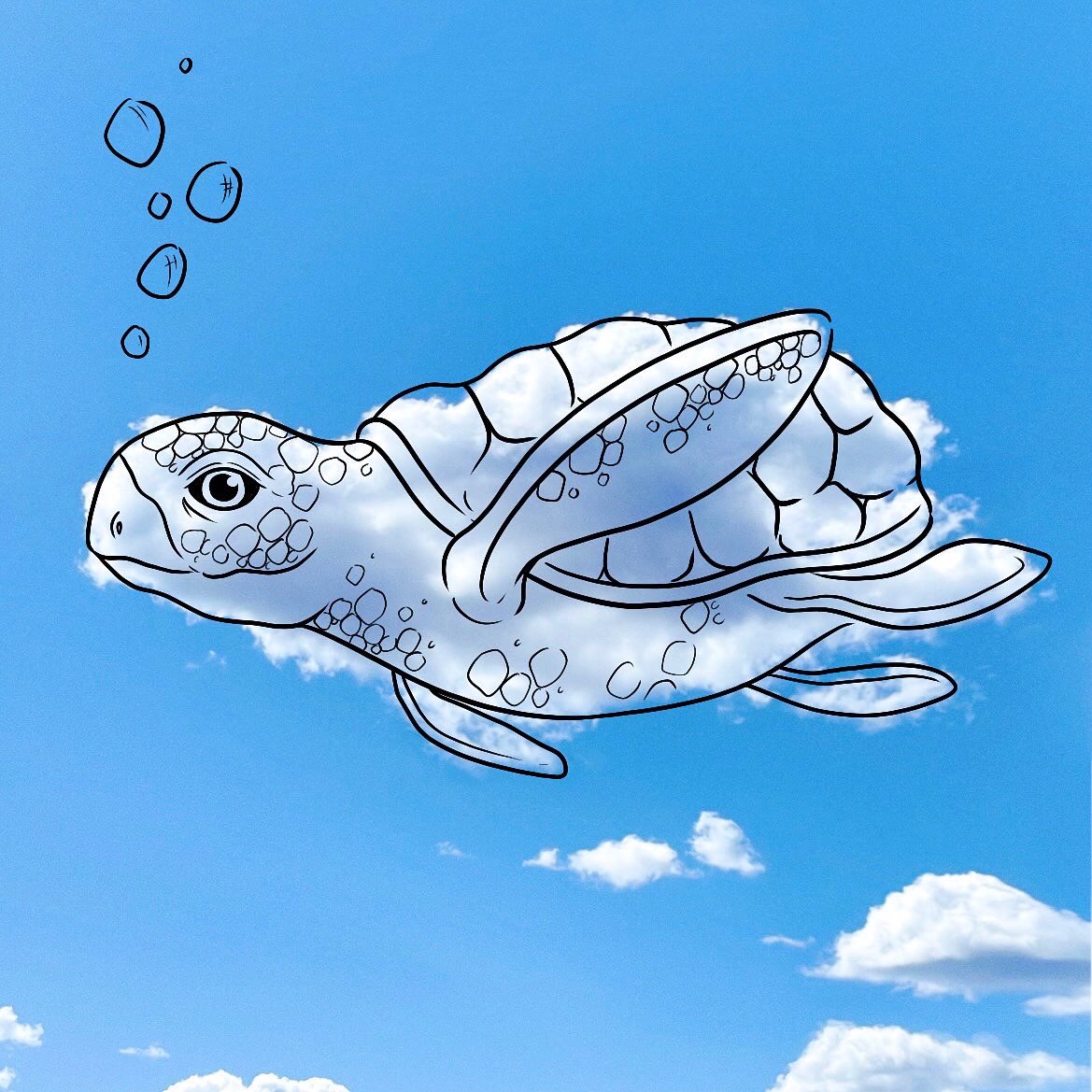 「☁️+✏️= 🐢🐇🐊 」|albaのイラスト