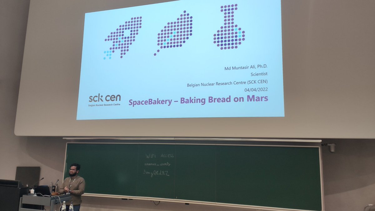 Baking bread where?!? 🌌 Follow <a href="/muntasir_bio/">Muntasir Ali, Ph.D.</a> presentation from <a href="/SCKCEN/">SCK CEN</a> at #BELSACT2022