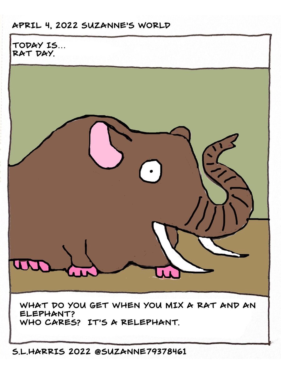 Suzanne79378461's tweet photo. #today #RatDay #rat #elephant #relephant #cartoonoftheday https://t.co/WhGEkpyJUc