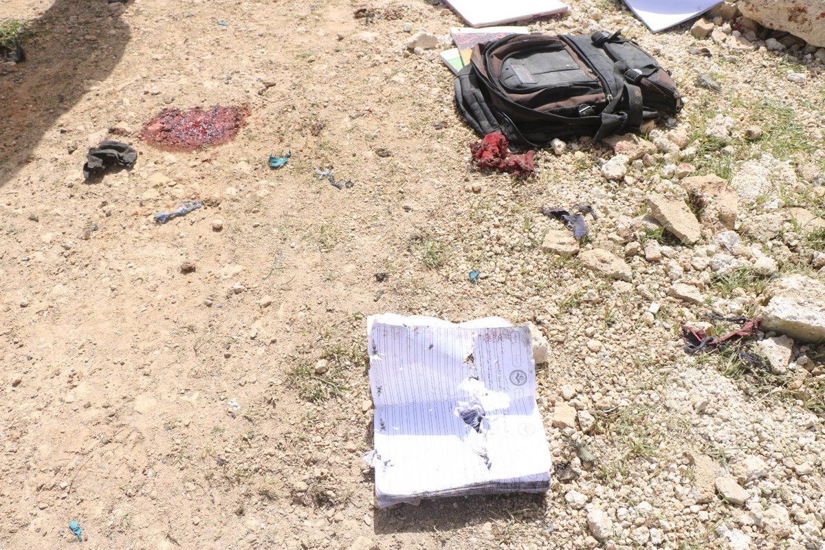 SMenbej's tweet photo. @KhalilovaGulsum Today, 4 children were killed in a deadly massacre committed by the regime and Russian artillery shelling on #Maret_Nassan village east of #Idlib. The children were attacked while they were returning from their school.
#WhiteHelmets https://t.co/s2wDwFTnz2