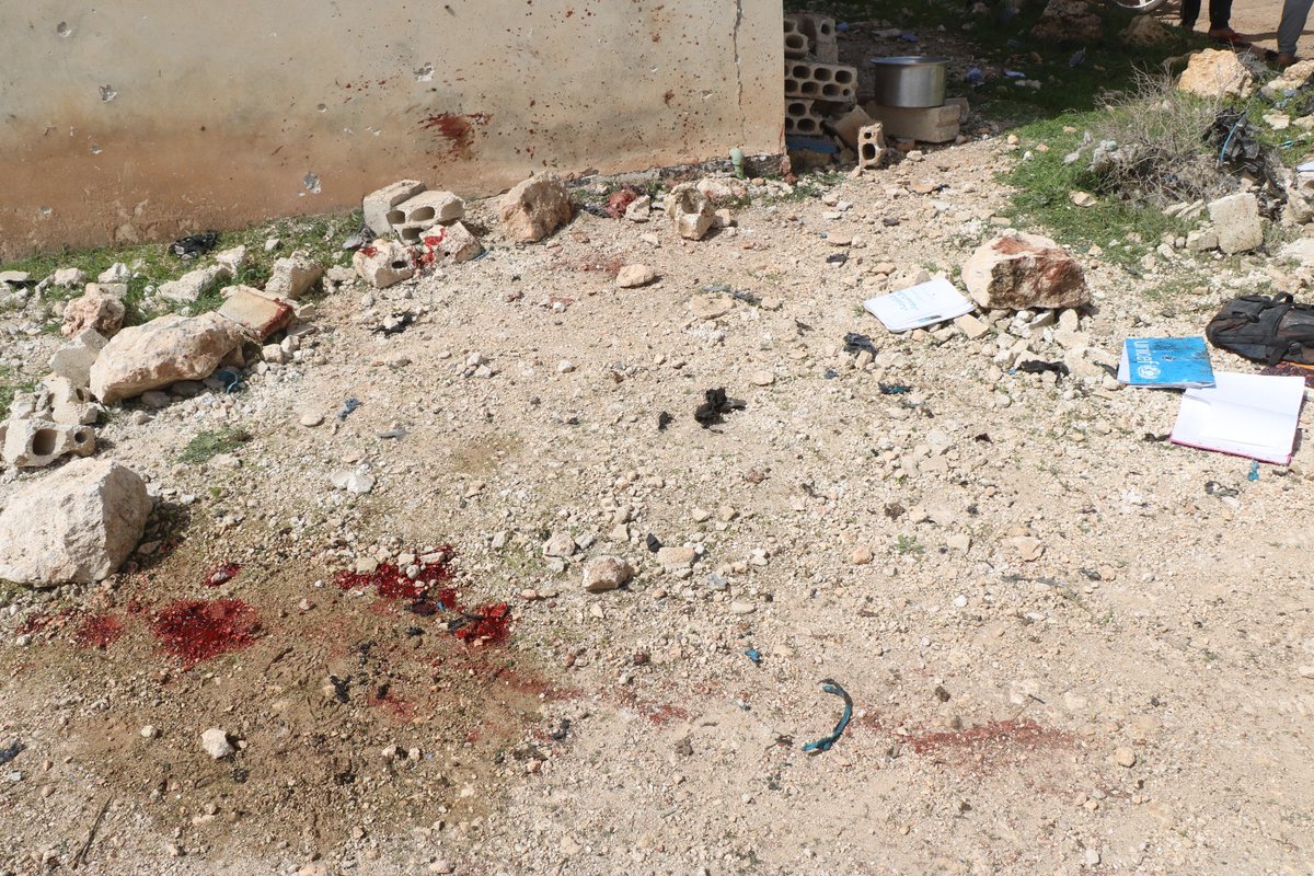 SMenbej's tweet photo. @KhalilovaGulsum Today, 4 children were killed in a deadly massacre committed by the regime and Russian artillery shelling on #Maret_Nassan village east of #Idlib. The children were attacked while they were returning from their school.
#WhiteHelmets https://t.co/s2wDwFTnz2