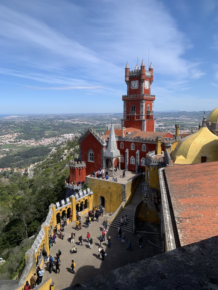 On top of the roof of Pena palace, what an amazing start of our #palamusto Portuguese week <a href="/parquesdesintra/">Parques de Sintra</a>