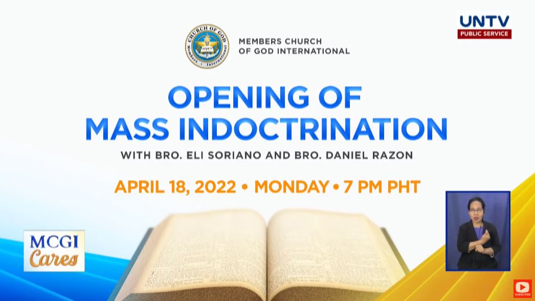 Kapatweets_Intl's tweet photo. Let us spread the Good News and invite our loved ones to attend our upcoming Mass Indoctrination. 💙

#ShineThroughGoodWorks
#MCGICares https://t.co/8UB9m2dcbR