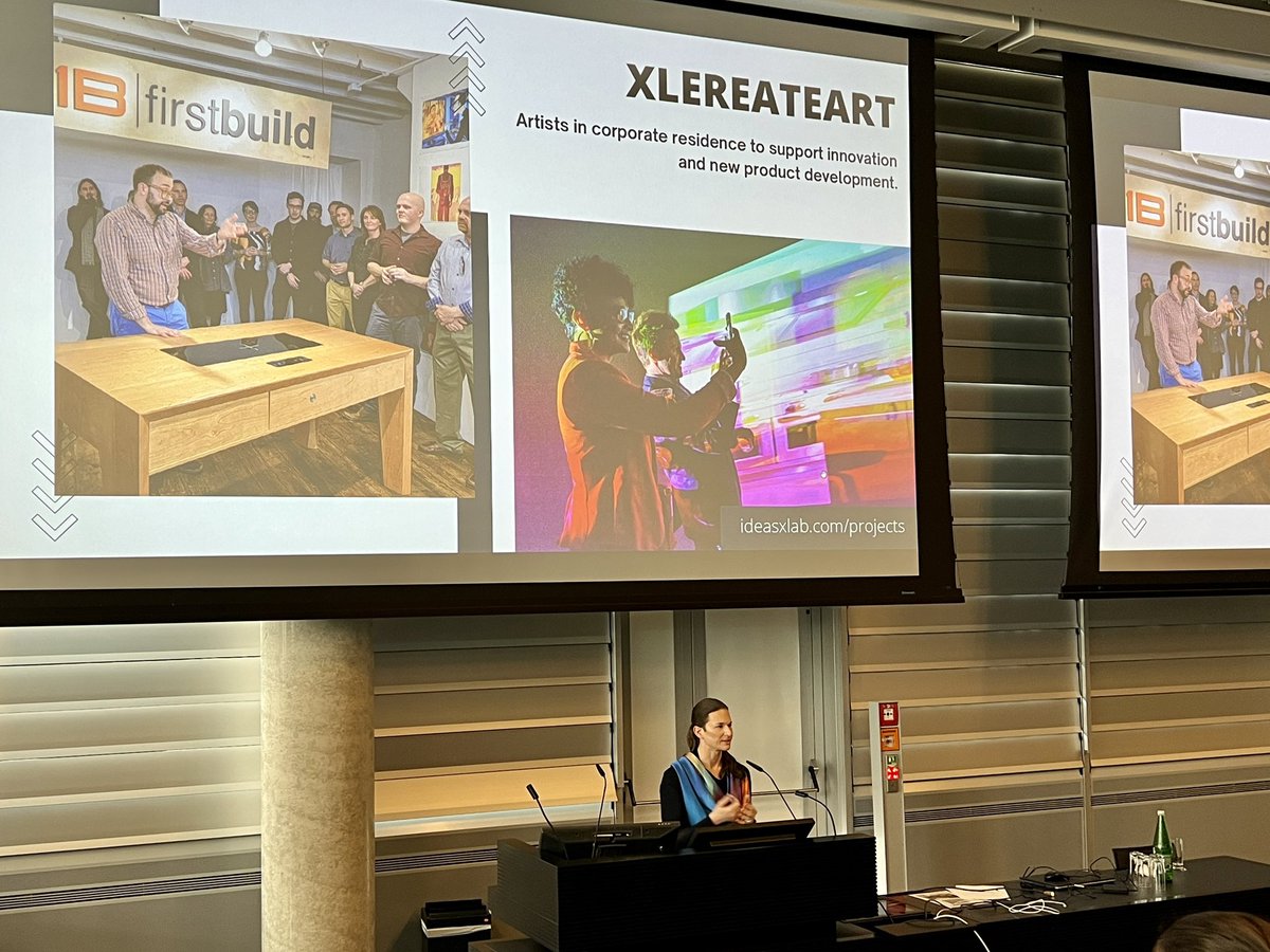 ideasxlab's tweet photo. .@j_jmiller’s talk on the Creativity of Artists delved into how #creativity - one of our core values - bridges our lived experiences, work across sectors and artistic practices to change policy and encourage new ways of working. #cacc2022 #ideasxlab https://t.co/TfD9s1CF6b