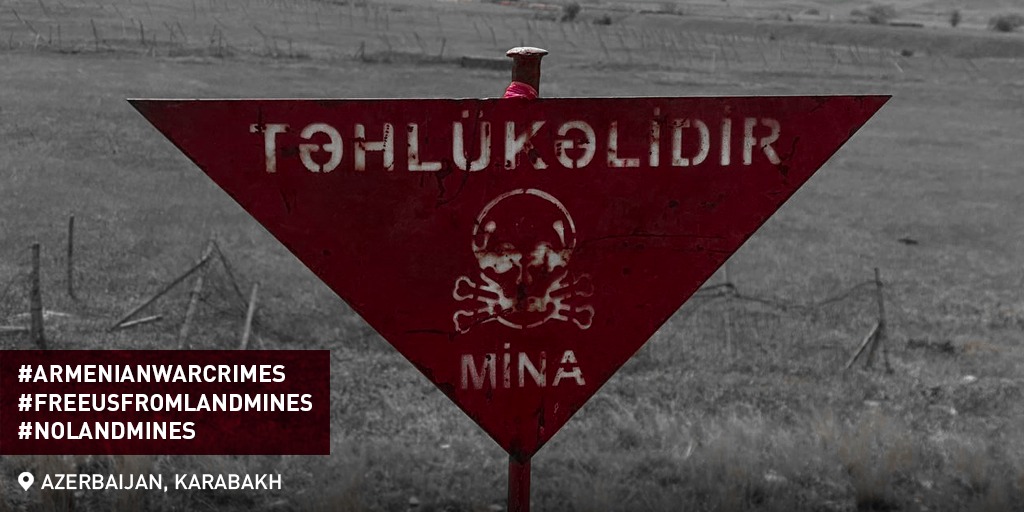 AbdullayevTale's tweet photo. For about 30 years, Armenia has mined a large part of occupied territories of Azerbaijan. So, today main duty is to clear these territories of mines. #ArmenianWarCrimes #FreeUsFromLandMines https://t.co/AglHUtWouN
