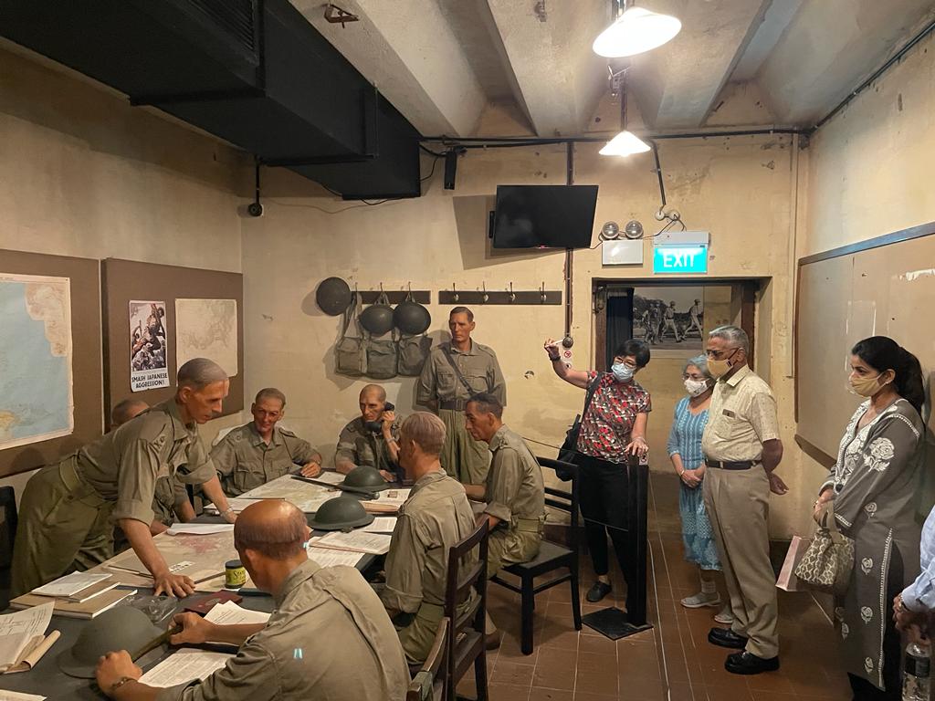 adgpi's tweet photo. General MM Naravane #COAS visited the Battle Box Bunker at Fort Canning, #Singapore &amp; was briefed on the cultural &amp; historical significance of the place. The Bunker was used as an emergency, bomb-proof Command Centre during World War II.

#IndianArmy
#IndiaSingaporeFriendship https://t.co/jmHZ0oDCvT