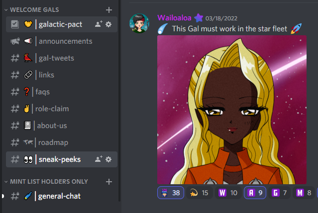 GalverseAnime's tweet photo. Here's where to find the sneak-peeks channel on our discord! https://t.co/j2gAXzq7VB