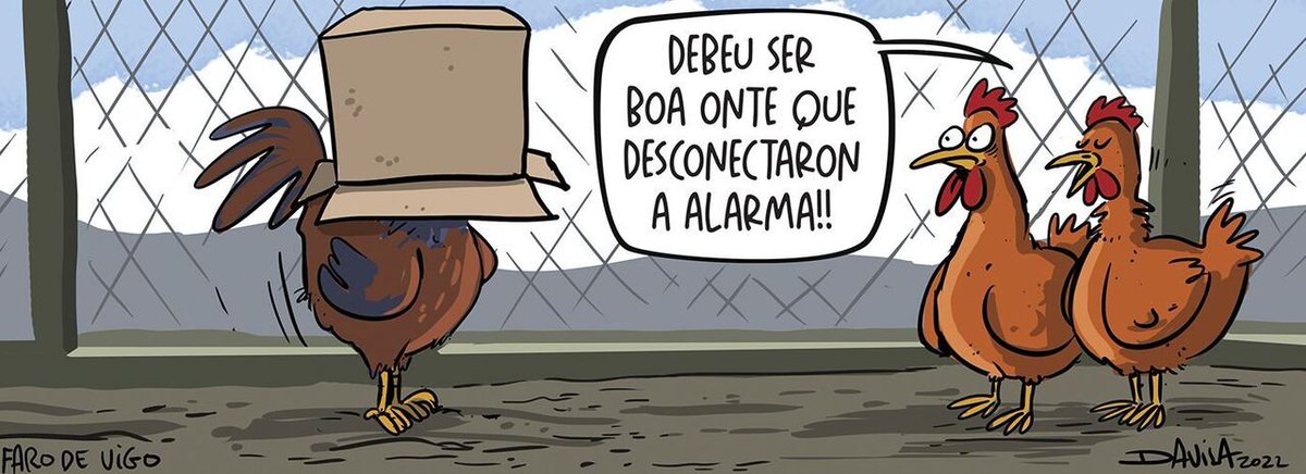 Farodevigo's tweet photo. Quiquiri... 🤫 Humor para non madrugadores, con @OBichero, aquí 👉 https://t.co/SWLs63Hbdv https://t.co/cKliDWMyOT