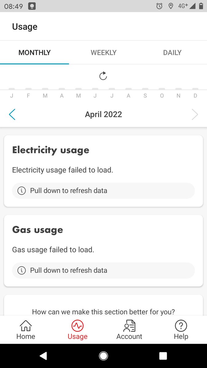 Yet another day of the @ShellEnergyHome app failing to load energy usage and even details of my tariff. Hasn't worked once since the prices cap went up. A truly awful app that rarely works properly. The website isn't much better either