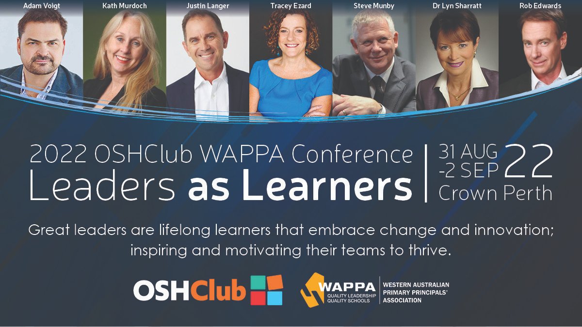 Registrations for the 2022 OSHClub WAPPA Conference are now open. Find out more about this incredible lineup of speakers and secure your place today!
bit.ly/3DDbO3x

#LeadersasLearners #WAPPA22 #Education #Leaders