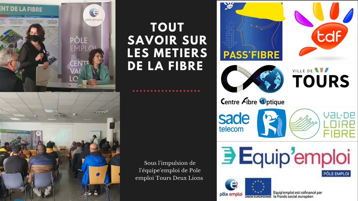 👌👌En direct du Centre de Vie du Sanitas #QPV présentation des métiers de la fibre optique devant 60 participants 🖥️#PoleEmploiTours2Lions avec #Equip'Emploi 🙏<a href="/TDFgroupe/">TDF</a> <a href="/valdeloirefibre/">valdeloirefibre</a> @sadetelecom <a href="/cfo/">CFO</a> @poleemploi_RCVL