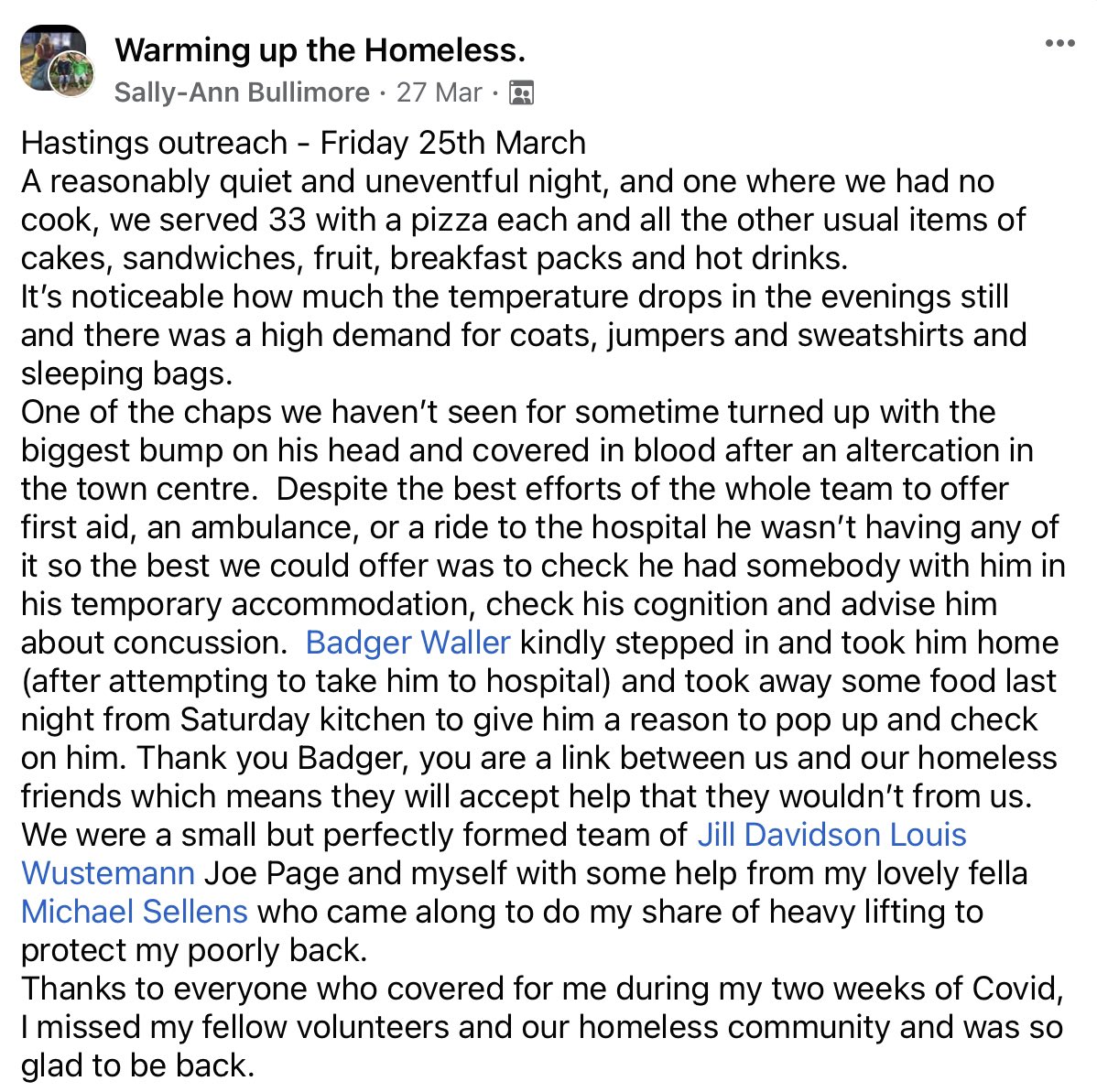 HASTINGS OUTREACH UPDATE
Friday, 25th March 2022