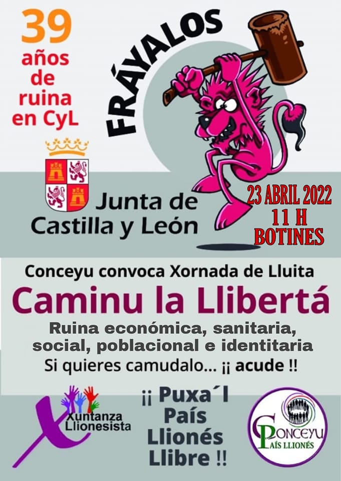 ConceyuXoven's tweet photo. #dia4 #Abril mes de lucha. Que el 23 se oiga nuestra voz. Que no hablen por nosotr@s #lliberta #paislliones https://t.co/w5ESbomYP2