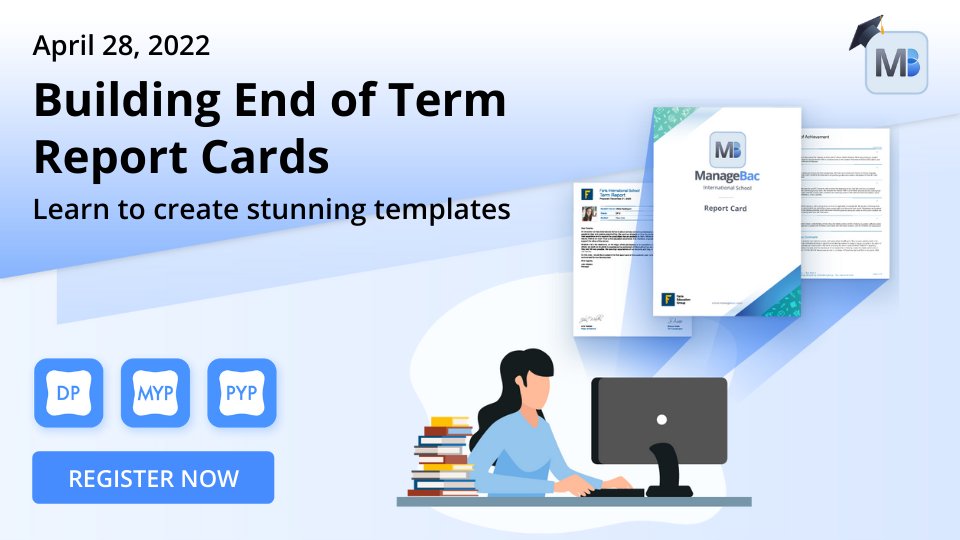 Did you know that ManageBac Report Cards can be customised to suit your school? Our next Training Academy workshops explore every step of the process, including template creation, customisation &amp; publication. Find out more &amp; register to attend: bit.ly/3LyLNp3