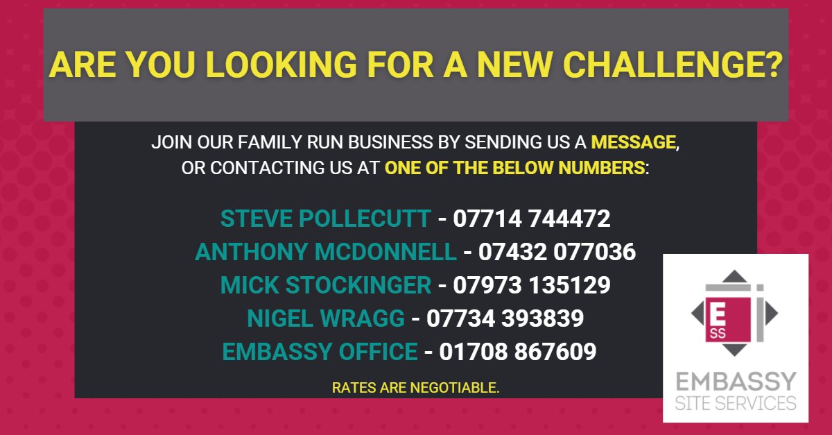 EmbassySS's tweet photo. ARE YOU LOOKING FOR A #NEWCHALLENGE?
WE ARE #RECRUITING!
We are looking for scaffolders of all grades.
We host in-house #training for all of our employees
See the below visuals for more information
#constructionjobs #hgvdriver #constructionwork #scaffoldjob #scaffoldingwork https://t.co/4sW5IA7M6H