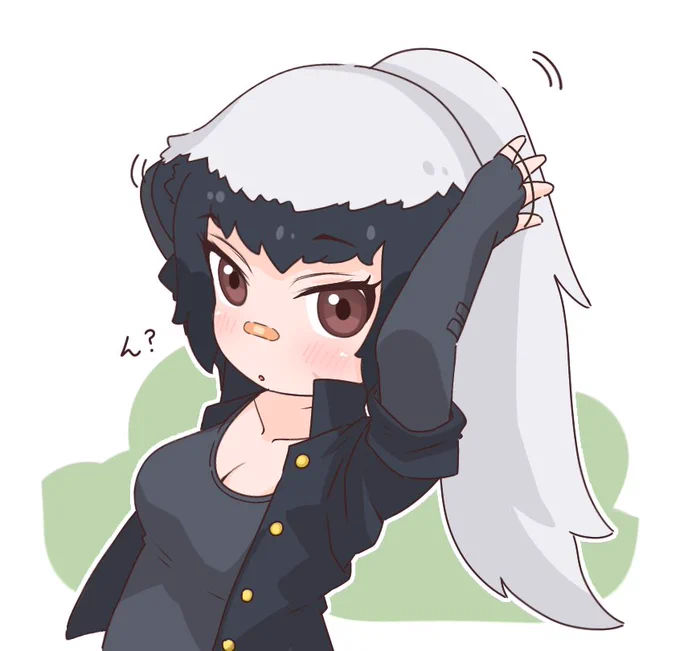 髪を結ぶラーテルさん✨

#けものフレンズ #けもフレ3 