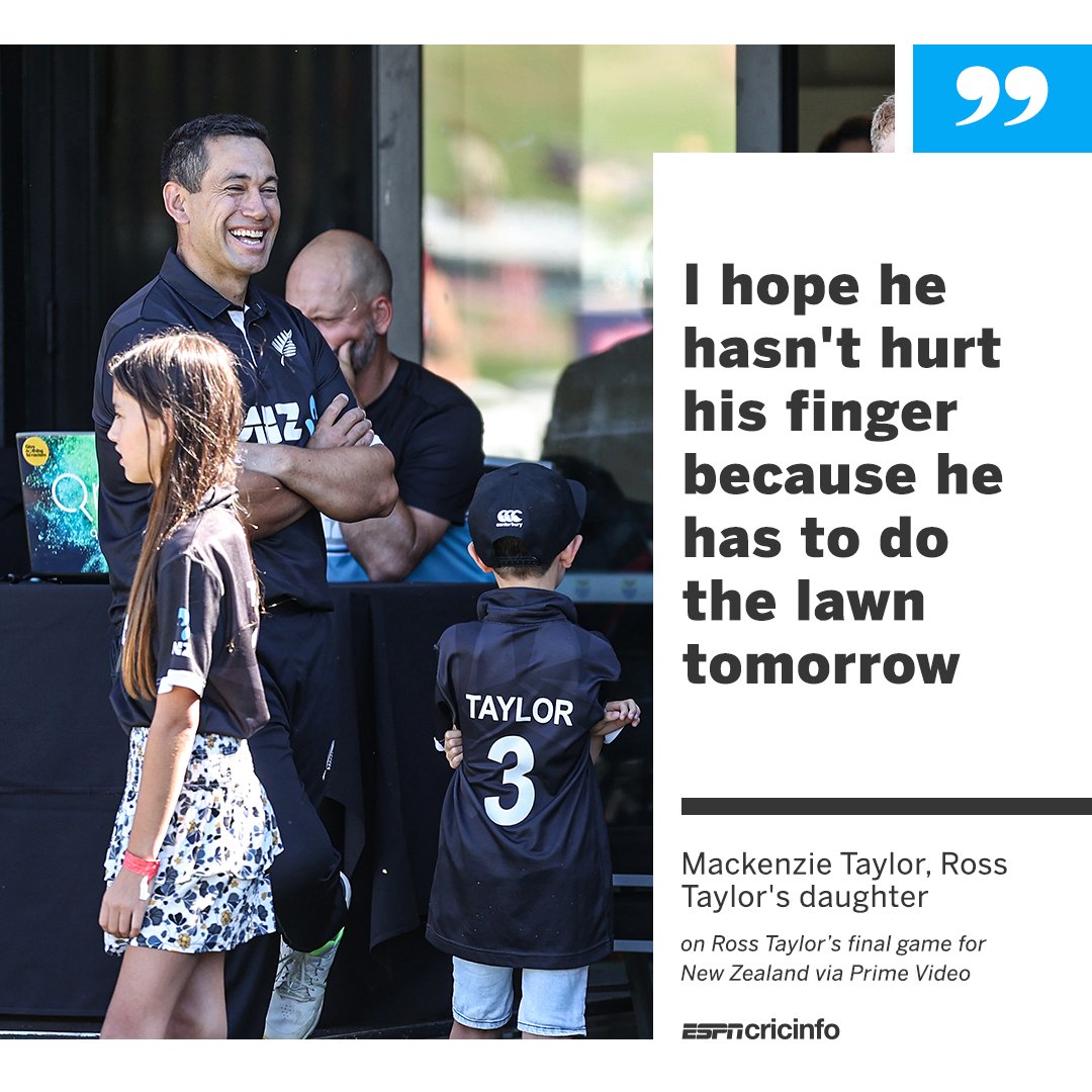 Ross Taylor's daughter has given us one of the great quotes in cricket 😂