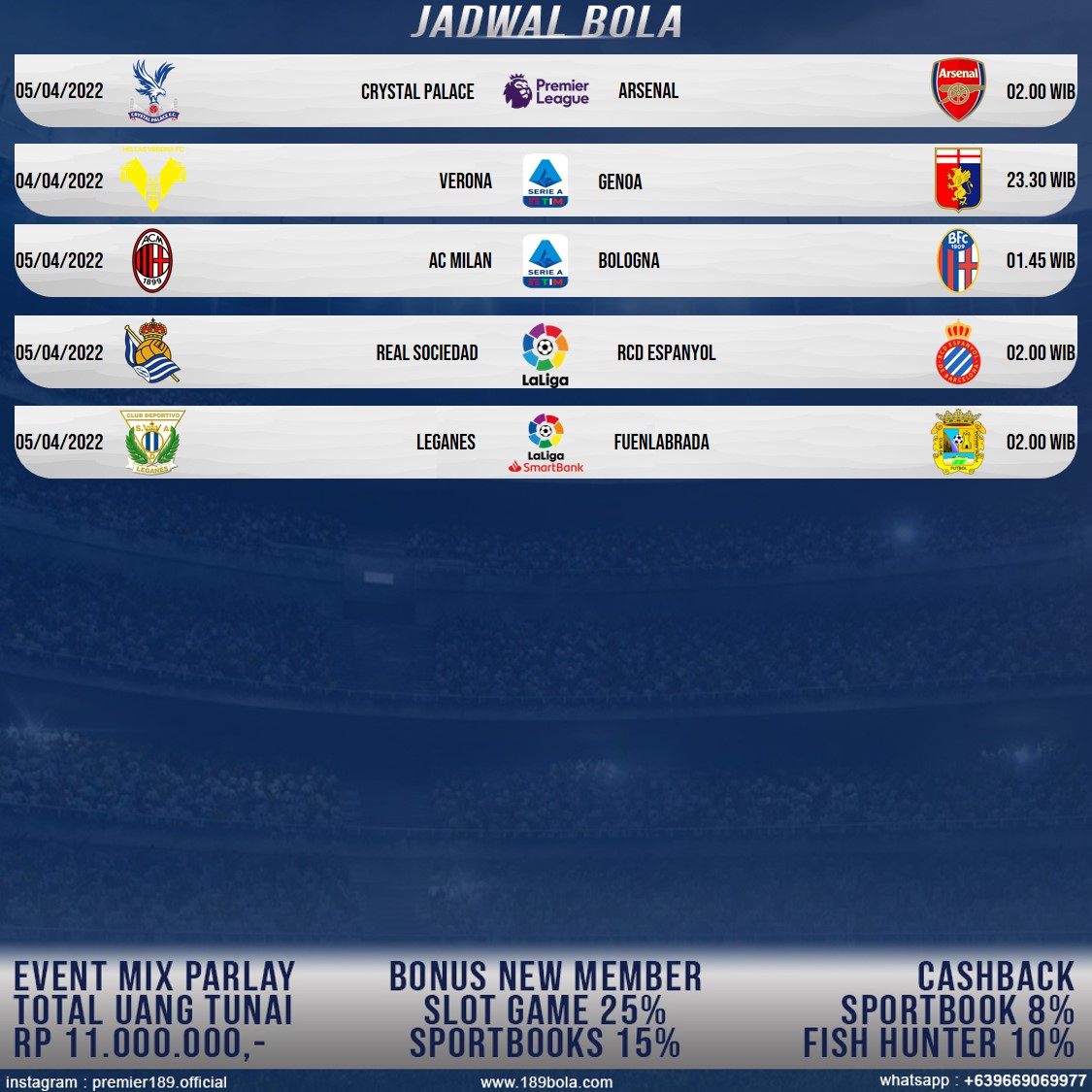 premier189's tweet photo. Jadwal Bola hari ini

#premier189 Herry Wirawan https://t.co/gsv6iVz05r