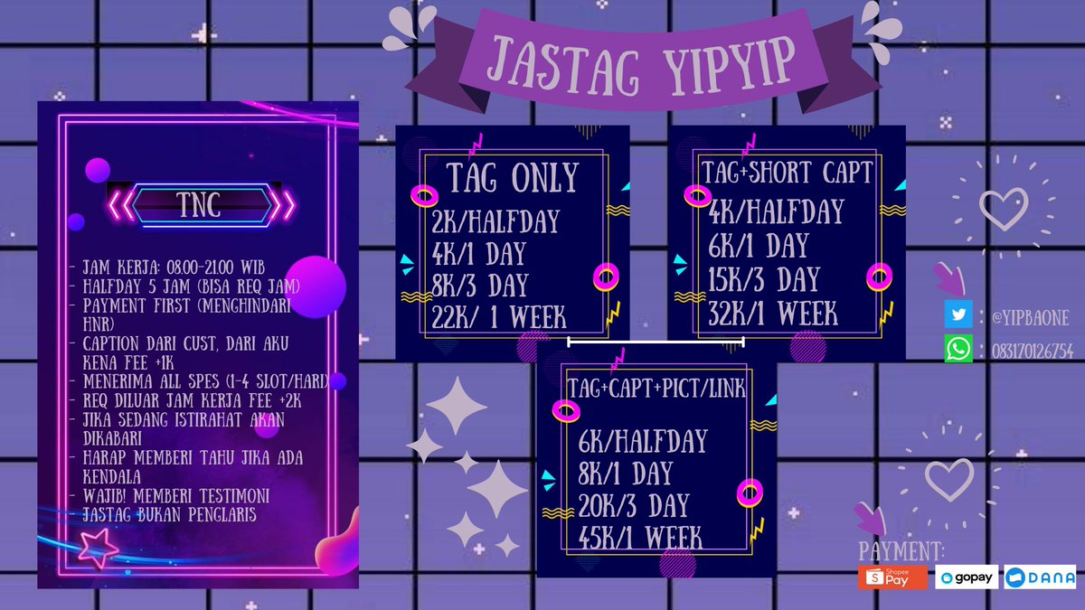 yipbaone's tweet image. hai, aku baru open jastag nih, langsung dm/chat wa di bio ya, thank u &amp;lt;3 #zonauang #zonaba #zonajajan #jastag